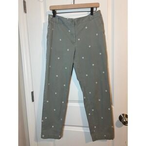The‎ Weekend Edit Embroidered Daisy Pants Khaki Green Women's Size M